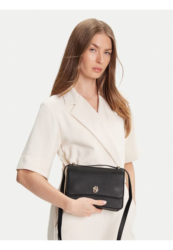 BOSS Torebka 50554935 Czarny. Kolor: czarny. Materiał: skórzane