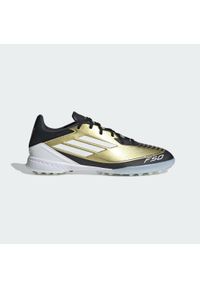 Adidas - Buty Messi F50 League TF. Kolor: żółty, biały, wielokolorowy, czarny. Materiał: materiał