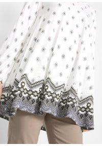 bonprix - Tunika shirtowa z mieszanki bawełny z wiskozą. Kolor: biały. Materiał: wiskoza, bawełna #3