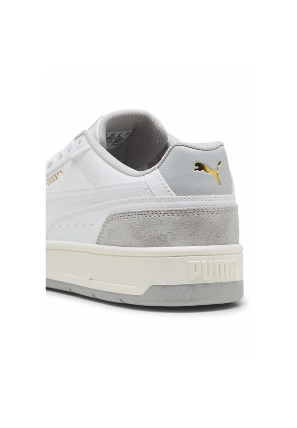 Puma - Sneakersy unisex Court Classico Sport PUMA White Cool Light Gray. Kolor: biały, wielokolorowy, szary. Materiał: zamsz