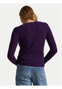 Polo Ralph Lauren Sweter 211971865011 Fioletowy Slim Fit. Typ kołnierza: polo. Kolor: fioletowy. Materiał: wełna #3