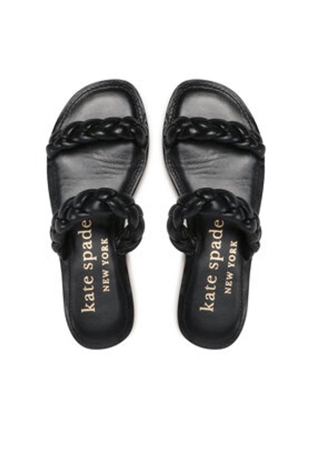 Kate Spade Klapki Miami K8289 Czarny. Kolor: czarny. Materiał: skóra