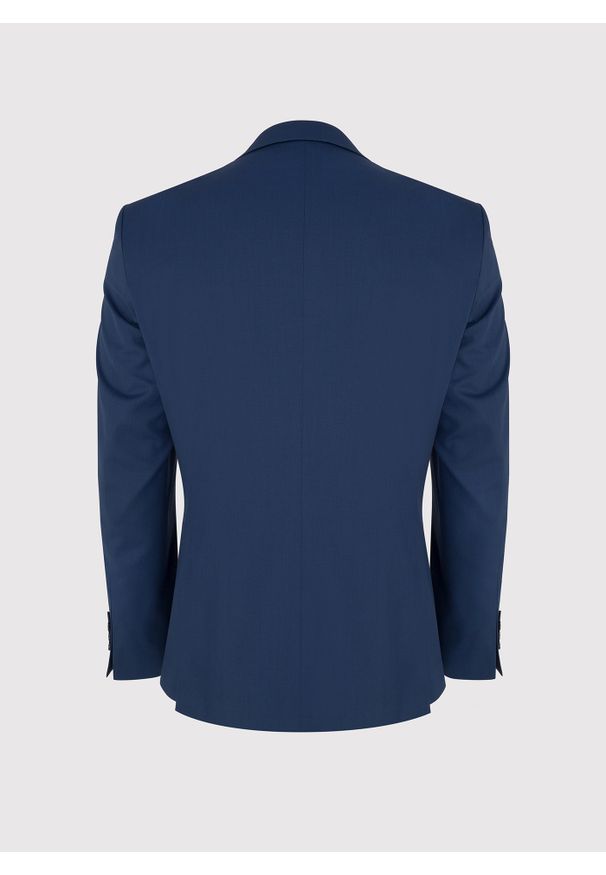 Pako Lorente - PAKO LORENTE – Wełniana marynarka garniturowa w kolorze niebieskim. Okazja: na ślub cywilny, na wesele. Kolor: niebieski. Materiał: wełna. Wzór: gładki