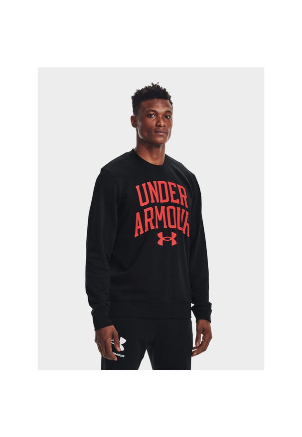 Under Armour - Bluza fitness męska UNDER ARMOUR Rival Terry Crew. Kolor: brązowy, zielony, wielokolorowy. Sport: fitness