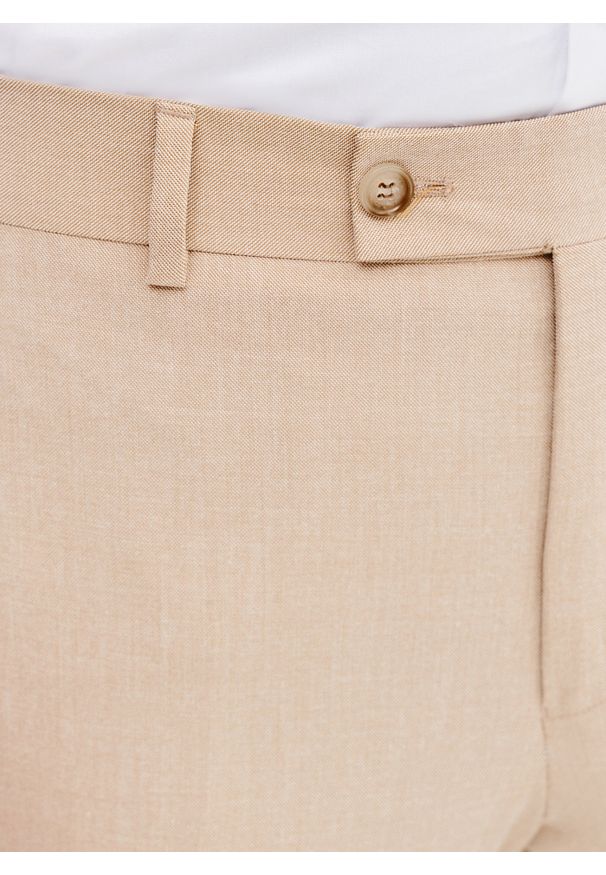 Pako Lorente - PAKO LORENTE – Beżowe spodnie ganiturowe. Kolor: beżowy. Materiał: poliester, wiskoza, elastan. Wzór: gładki. Styl: elegancki