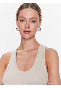 Calvin Klein Top Modal Rib Tank K20K205546 Beżowy Slim Fit. Kolor: beżowy #2