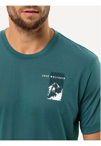 Jack Wolfskin T-Shirt Vonnan 1809941 Zielony Regular Fit. Kolor: zielony. Materiał: syntetyk