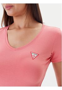 Guess T-Shirt W2YI45 J1314 Różowy Slim Fit. Kolor: różowy. Materiał: bawełna #3