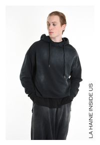 La Haine Inside Us Bluza | 3V M1200 | Mężczyzna | Czarny. Okazja: na co dzień. Typ kołnierza: kaptur. Kolor: czarny. Materiał: bawełna. Styl: casual #5