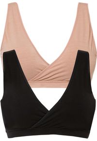 bonprix - Biustonosz bustier dwustronny z bawełny organicznej (2 szt.). Kolor: czarny. Materiał: bawełna #1