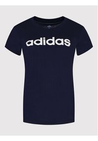 Adidas - adidas T-Shirt Loungewear Essentials Logo H07833 Granatowy Slim Fit. Kolor: niebieski. Materiał: bawełna #5