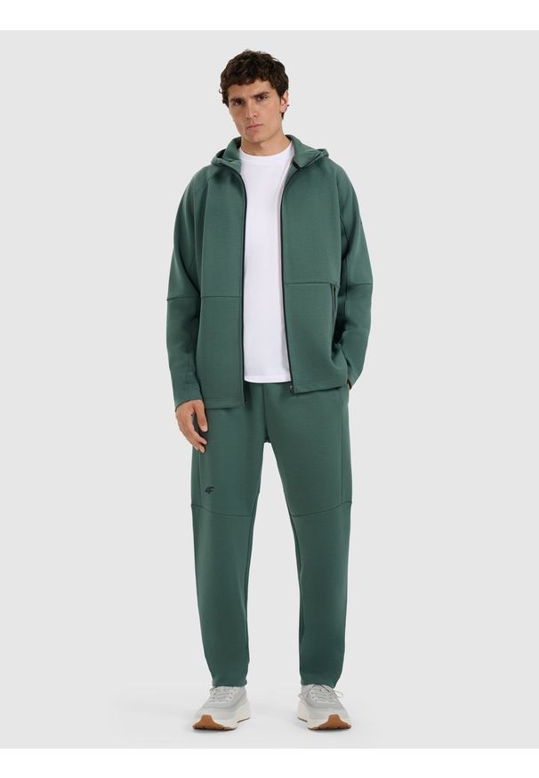 4f - 4F Spodnie dresowe joggery męskie - zielone XL. Kolor: zielony. Materiał: dresówka