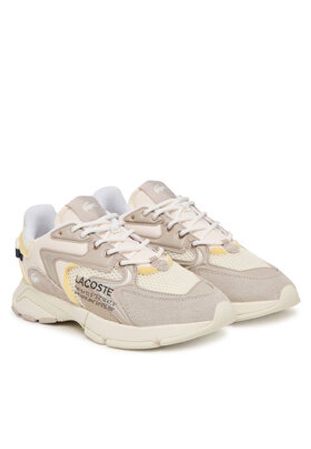 Lacoste Sneakersy L003 Neo 51SMA0044 Écru. Materiał: zamsz, skóra