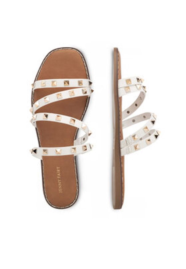 Jenny Fairy Klapki WYL1610-1 Biały. Kolor: biały. Materiał: skóra