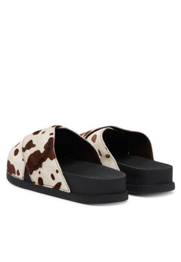 Tommy Jeans Klapki Tjw Comfort Slides Calf Hair EN0EN02941 Kolorowy. Materiał: skóra. Wzór: kolorowy