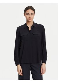 Marella Koszula Calabra 2523116061 Granatowy Regular Fit. Kolor: niebieski. Materiał: syntetyk