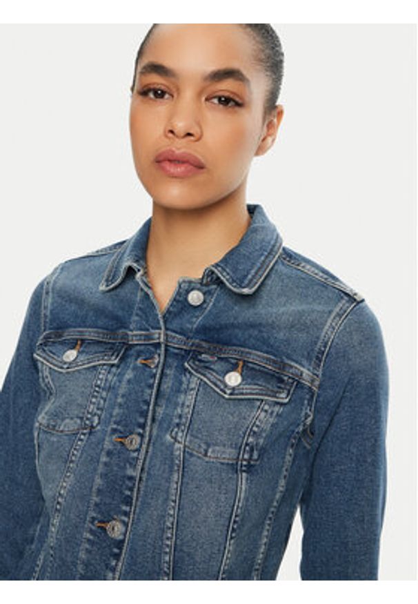 Tommy Jeans Kurtka jeansowa Vivianne DW0DW20158 Granatowy Regular Fit. Kolor: niebieski. Materiał: bawełna