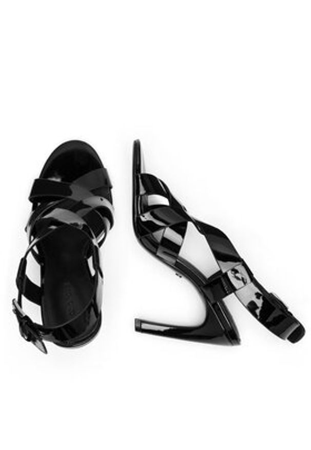 Gino Rossi Sandały AMEY-V1883-05 Czarny. Kolor: czarny. Materiał: skóra, lakier