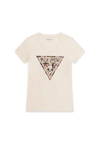 Guess T-Shirt 180406 Beżowy Classic Fit. Kolor: beżowy #5