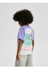 Reserved - Bawełniany t-shirt Lilo i Stitch - lawendowy. Kolor: fioletowy. Materiał: bawełna #1