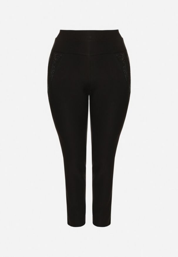 Born2be - Czarne Spodnie Skinny z Wysokim Stanem Rerilda. Okazja: na co dzień. Stan: podwyższony. Kolor: czarny. Styl: elegancki, casual