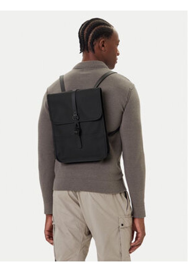 Rains Plecak Backpack Micro W3 13010 Czarny. Kolor: czarny. Materiał: materiał