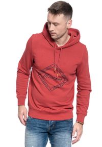 Mustang - BLUZA MUSTANG MĘSKA Printed Hoodie GARNET 1006368 7146. Typ kołnierza: kaptur. Wzór: nadruk #9