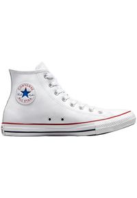 Trampki Converse Chuck Taylor HI Leather, Dla obu płci. Kolor: biały. Materiał: materiał, skóra. Model: Converse All Star