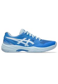 Damskie buty halowe Asics Gel-Court Hunter 3. Kolor: niebieski, biały, wielokolorowy. Sport: piłka ręczna