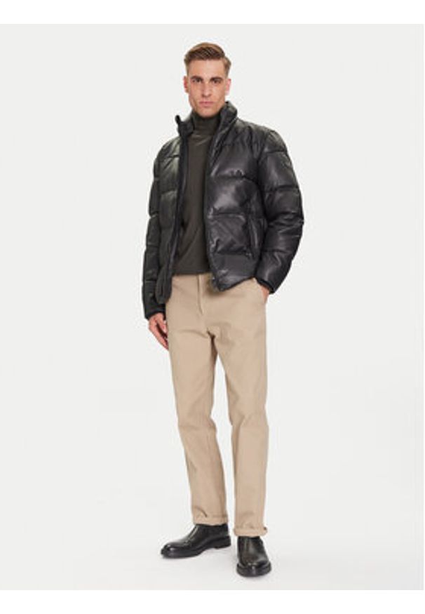 JOOP! Kurtka skórzana 17 Loman 80000852 Czarny Regular Fit. Kolor: czarny. Materiał: skóra