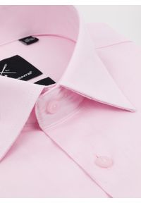 Pako Lorente - PAKO LORENTE – Różowa koszula męska. Kolor: różowy. Materiał: bawełna. Długość rękawa: długi rękaw. Długość: długie. Wzór: gładki #10