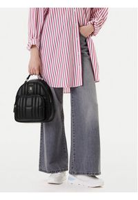 TOMMY HILFIGER - Tommy Hilfiger Plecak AW0AW17472 Czarny. Kolor: czarny. Materiał: skóra #5
