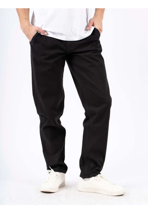 MARCUS - Męskie Spodnie Materiałowe Marcus Gerry Chino 9098 Black 16-200138. Materiał: materiał