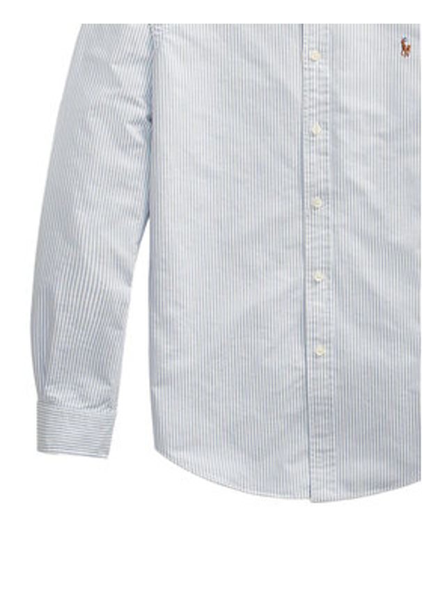 Polo Ralph Lauren Koszula Core Replen 710549084 Niebieski Slim Fit. Typ kołnierza: polo. Kolor: niebieski. Materiał: bawełna