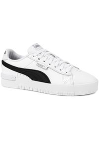 Puma - Damskie buty sportowe niskie skórzane biało czarne PUMA JADA. Kolor: czarny, biały, wielokolorowy. Materiał: skóra. Sport: turystyka piesza