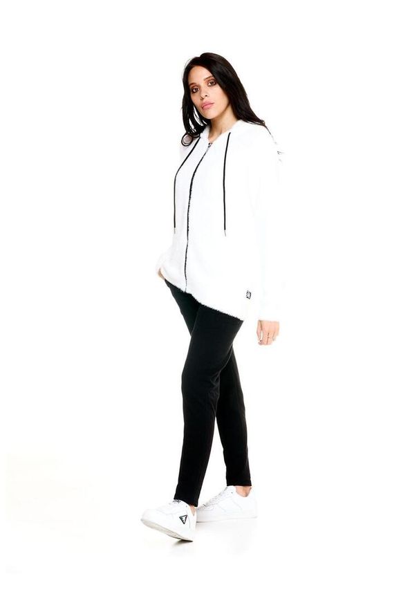 LEONE 1947 APPAREL - Damska bluza z kapturem Leone Leisure. Typ kołnierza: kaptur. Kolor: biały. Materiał: tkanina. Sport: fitness