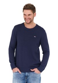Tommy Jeans - TOMMY JEANS Granatowy sweter. Kolor: niebieski #5