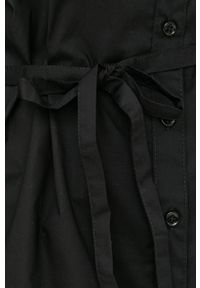 TwinSet - Twinset koszula damska kolor czarny relaxed z kołnierzykiem klasycznym. Typ kołnierza: kołnierzyk klasyczny. Kolor: czarny. Materiał: tkanina. Długość rękawa: długi rękaw. Długość: długie. Styl: klasyczny #4