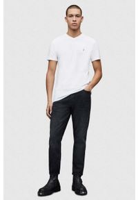 AllSaints – T-shirt TONIC V-NECK MD001M. Okazja: na co dzień. Kolor: biały. Wzór: aplikacja. Styl: casual #5