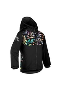 UNUO - Kurtka softshellowa dziecięca z polarem Basic, czarny, jesienny jagodowy. Kolor: czarny. Materiał: polar. Sezon: jesień. Styl: sportowy