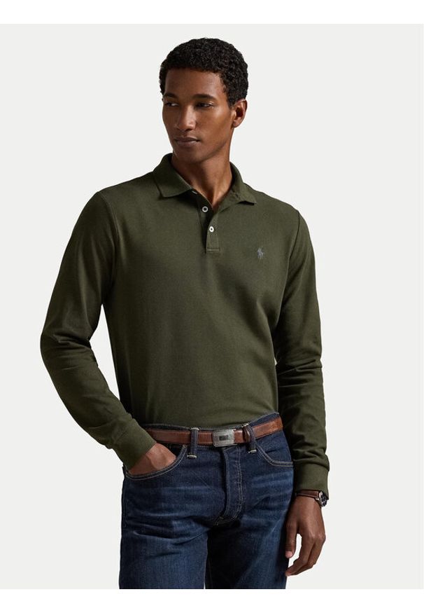 Polo Ralph Lauren Polo 710955081010 Zielony Slim Fit. Typ kołnierza: polo. Kolor: zielony. Materiał: bawełna