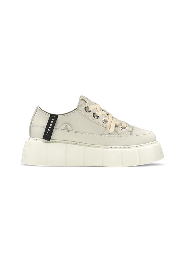 Inuikii LEATHER MATILDA LOW Sneakersy damskie. Okazja: na co dzień. Kolor: kremowy. Materiał: guma, jeans, skóra. Szerokość cholewki: normalna. Sezon: lato