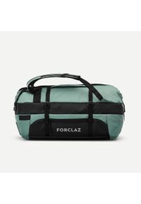 FORCLAZ - Torba trekkingowa Forclaz Duffel 500 Extend 30-40 litrów. Kolor: wielokolorowy, czarny, zielony. Materiał: materiał, tkanina