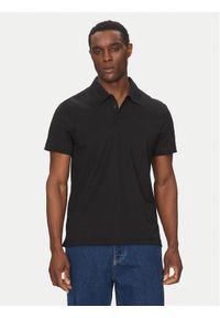 Calvin Klein Jeans Polo LV040HM281 Czarny Regular Fit. Typ kołnierza: polo. Kolor: czarny. Materiał: bawełna, syntetyk