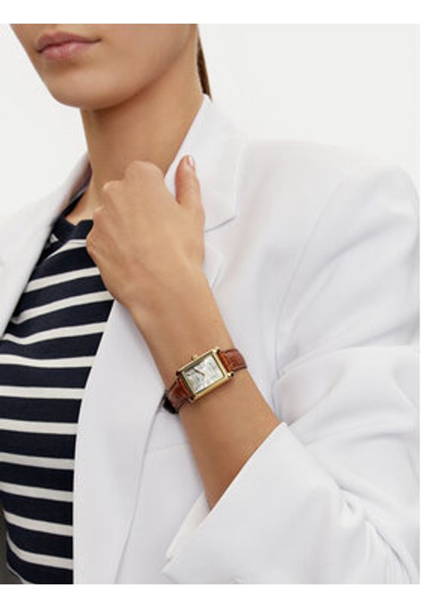 Casio Zegarek Classic LTP-1234PGL-7AEG Brązowy. Kolor: brązowy. Materiał: skóra