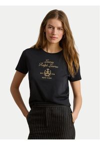 Lauren Ralph Lauren - LAUREN RALPH LAUREN T-Shirt 200P13943001 Czarny Regular Fit. Kolor: czarny. Materiał: bawełna #1