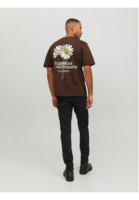 Jack & Jones - Jack&Jones T-Shirt Flores 12228776 Brązowy Loose Fit. Kolor: brązowy. Materiał: bawełna #4