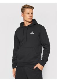 Adidas - adidas Bluza Essentials Fleece GV5294 Czarny Regular Fit. Kolor: czarny. Materiał: bawełna