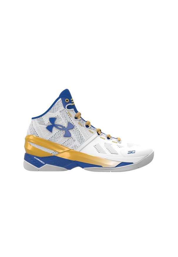 Buty halowe Under Armour Curry 2. Kolor: biały, żółty, wielokolorowy. Sport: koszykówka