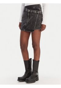 Hugo - HUGO Spódnica mini Galaxy 50559270 Czarny. Kolor: czarny. Materiał: bawełna #1